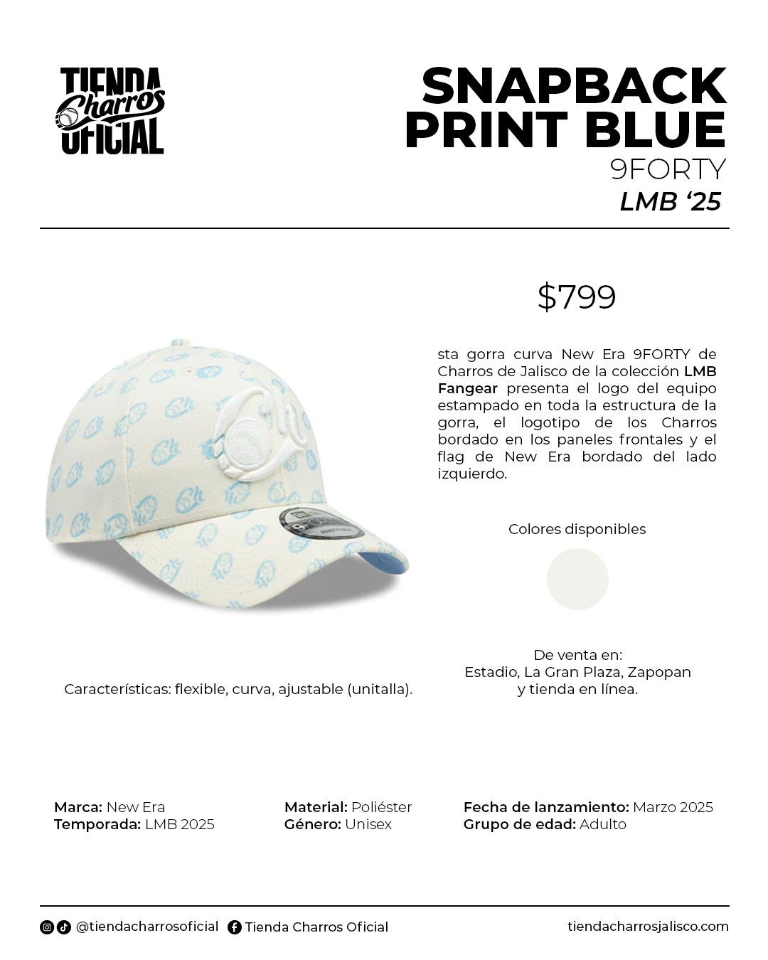 GORRA LMB 25 PRINT BLUE 9FORTY