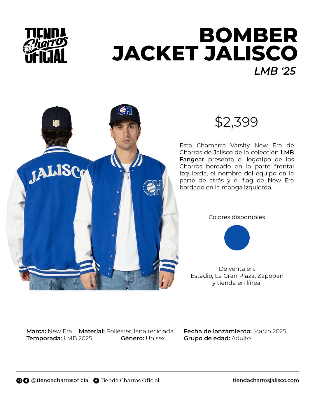 BOMBER JACKET JALISCO NEW ERA LMB 25