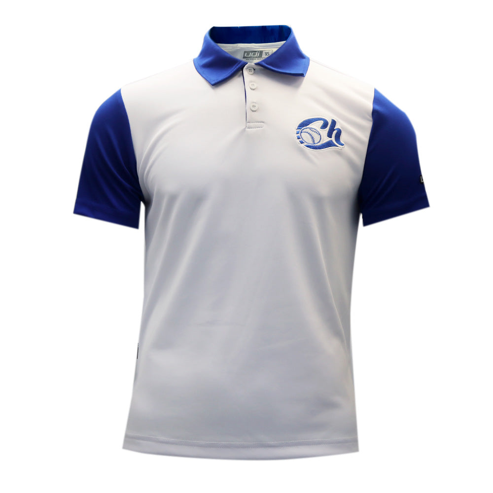 CAMISETA TIPO POLO AZUL BLANCO CH – Tienda Oficial Charros Jalisco