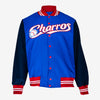 CHAMARRA COLLEGE CHARROS AZUL ROJO