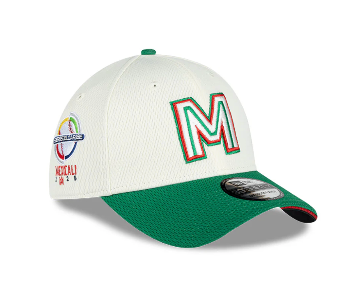 GORRA BLANCO MÉXICO SERIE DEL CARIBE 2025 NEW ERA 39THIRTY