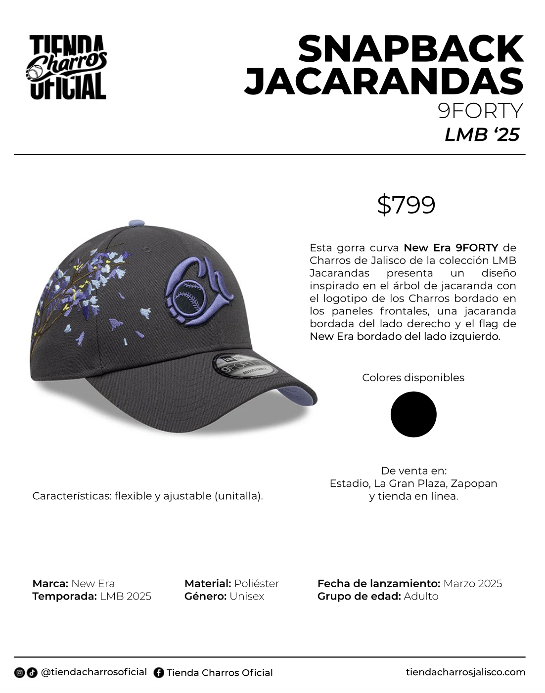 GORRA LMB 25 JACARANDAS 9FORTY