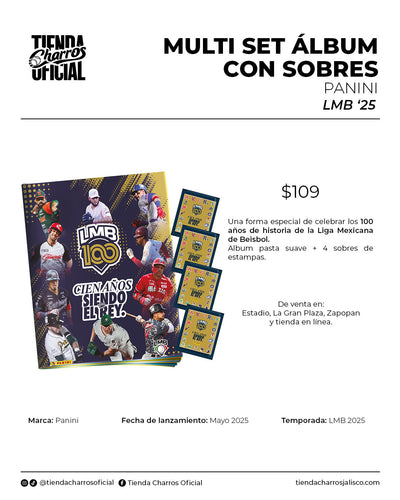 MULTI SET ÁLBUM PANINI LMB CON SOBRES