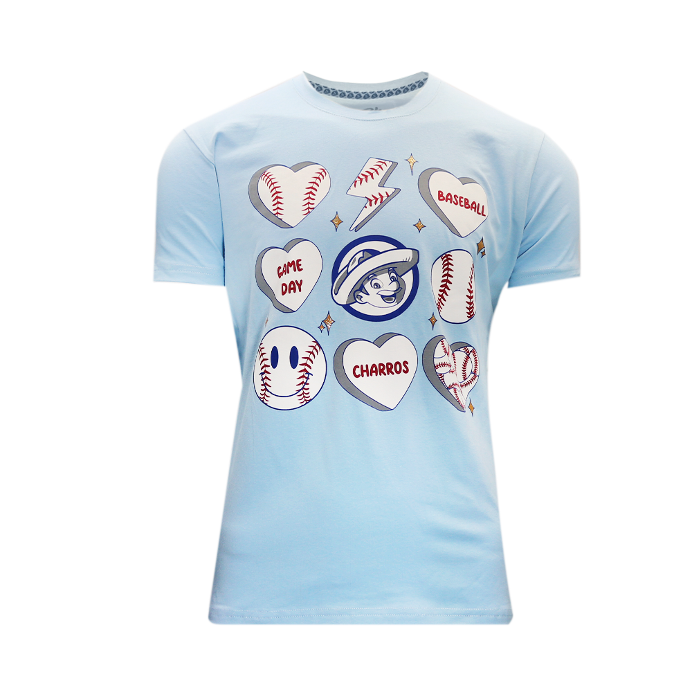 CAMISETA CORAZONES AZULES