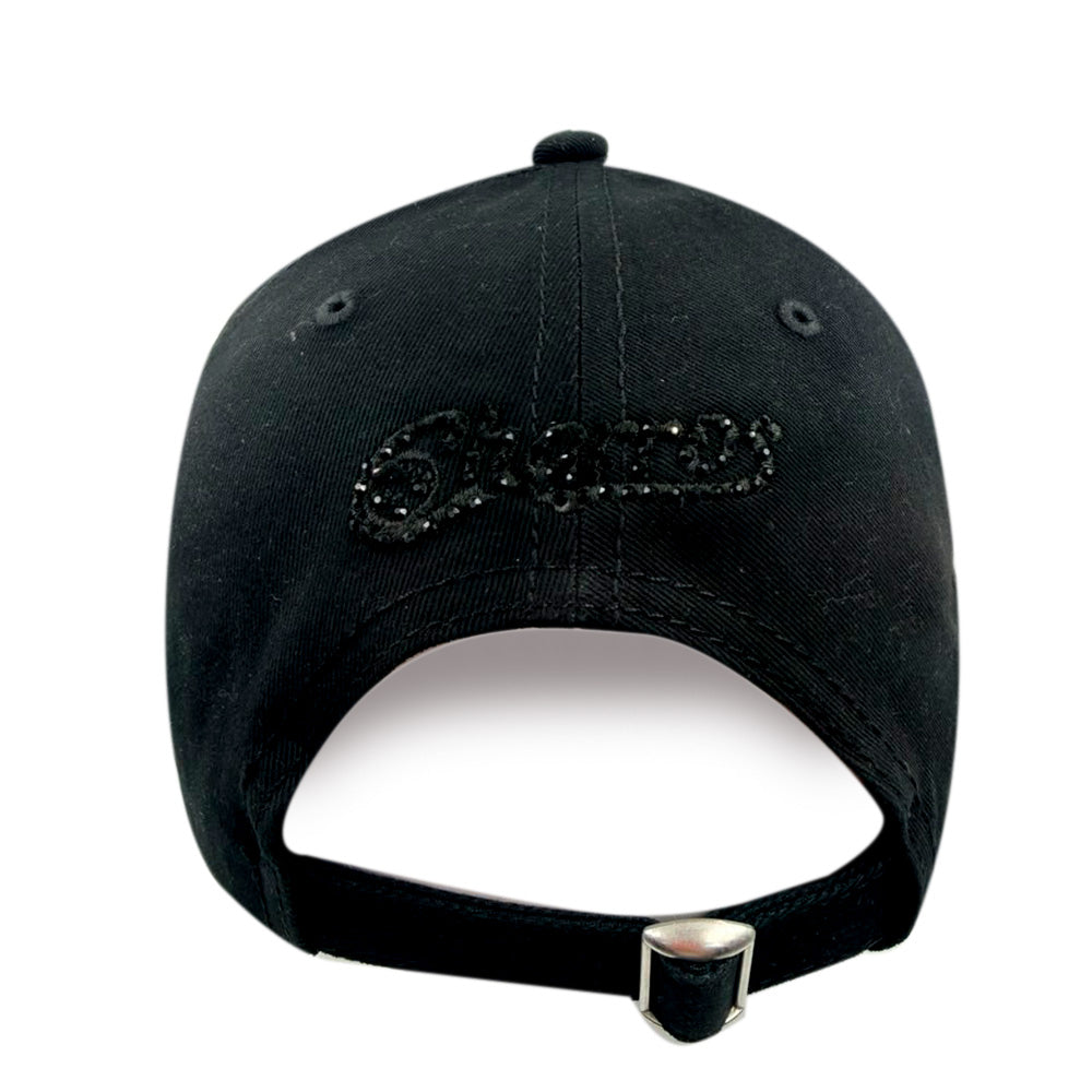 GORRA CURVA NEGRO STRASS AJUSTABLE