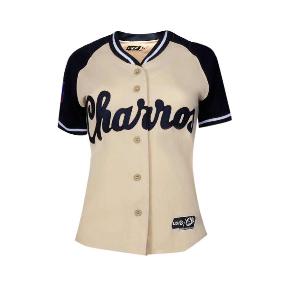 JERSEY DAMA BEIGE ALTERNATIVO LMB 26 CHARROS