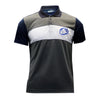 CAMISETA TIPO POLO AZUL GRIS CH